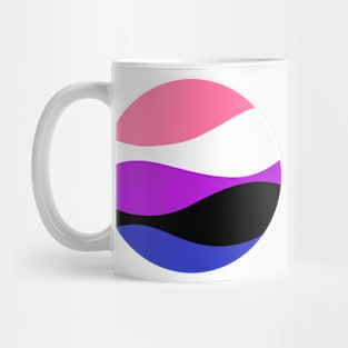 Genderfluid Waves Circle Mug